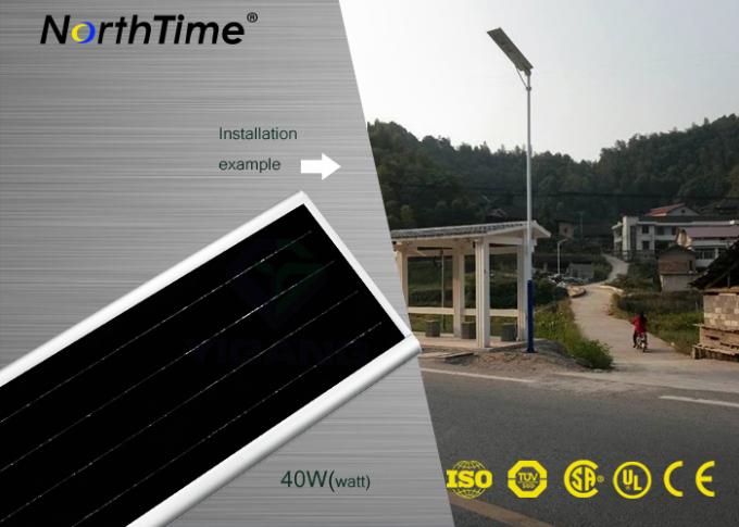 Solar Powered Street Lights Residential / 40W Solar Road Lighting 3 Years Warranty
