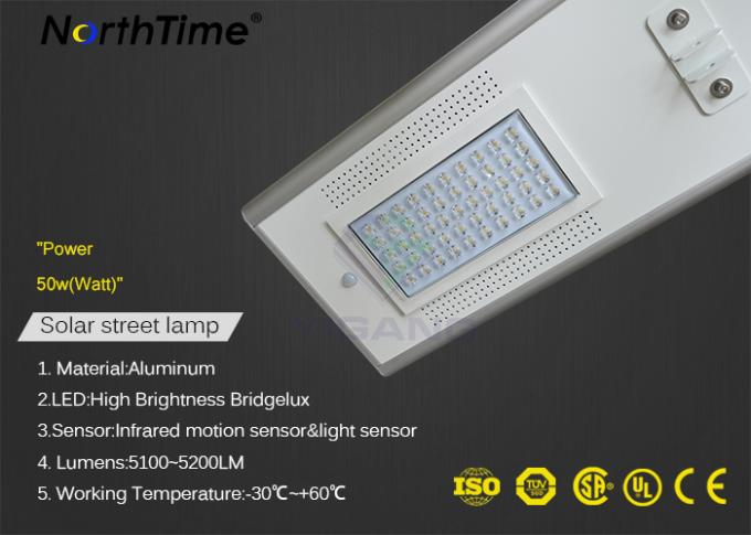 PIR Motion Sensor Street Lights LED 50W Solar Road Lamp 5100-5200 Lumens
