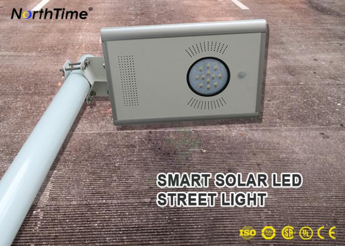 12W LED Solar Street Lights System Can Work 4 Rainy Days With 5 Years Warranty