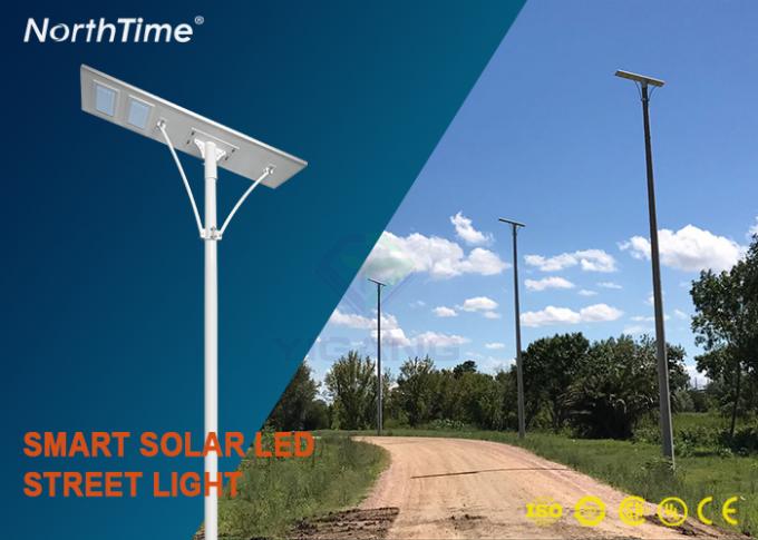 120W High Power Smart Solar Street Light With High Brightness Bridgelux LED Chips and PV Panels