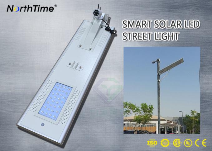2018 New Design Smart Control 65W Panel 30W LED Solar Street Lights With Wifi Camera