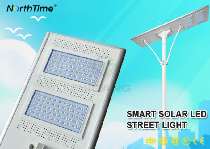 100W IP65 Smart Phone Control LED Solar Street Lights With Bridgelux LED Chips