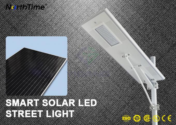 Solar Integrated Street Light With Solarworld Panel , Bridgelux LED Chips 7500 - 8000LM