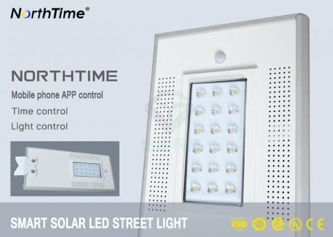 DC12 / 24V 1900LM Integrated LED Solar Street Lights 18W 4 Rainy Days 7Hours Charge Time