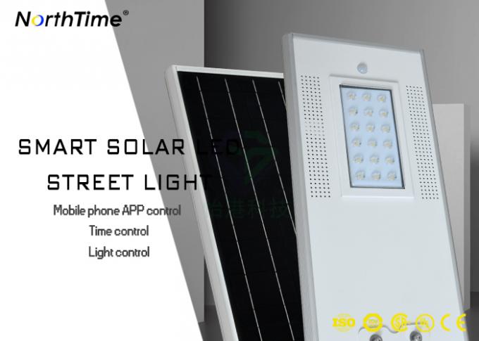 1900lm 30W LED Solar Street Lights with Phone APP For Garden / Park