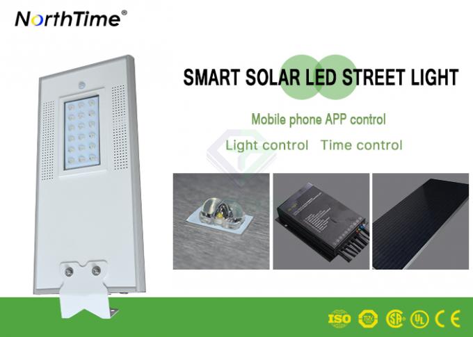 Outdoor IP67 All In One Solar Led Street Light 18 W High Brightness