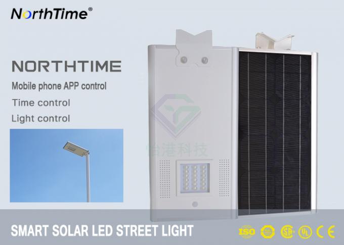 IP65 Solar Powered Led Street Light With 30W Panel 13AH Battery TUV IES ISO approved