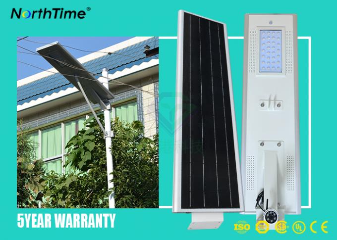 PIR Control All In One Solar Street Lights Outdoor For Highway 3300LM 65W