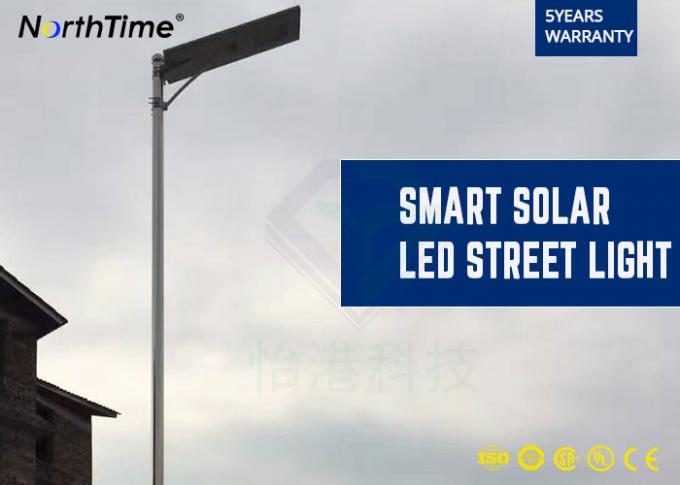 85 CRI 6500K Smart Remote Control Solar Powered LED Street Lights For Country Road