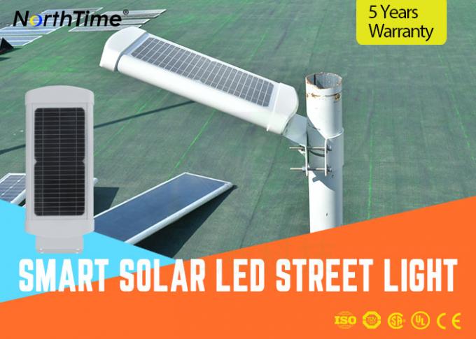 3 - 4 Meter Pole 10 W LED Solar Panel Street Lights With Aluminum Alloy Shell