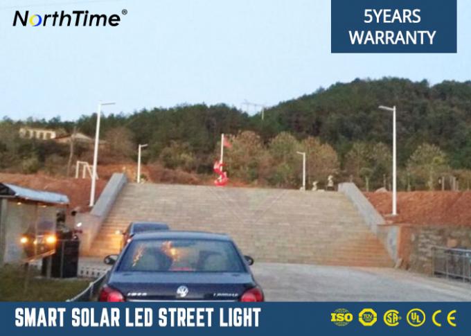 Super Brightness Waterproof LED Solar Street Light With Pole / Solar Powered Outside Lights