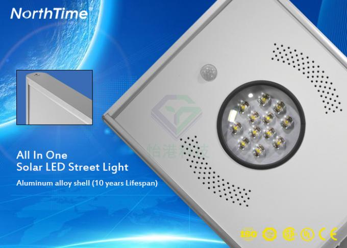 Waterproof Integrated 12V Solar Street Light All In One 50000h Long Lifespan