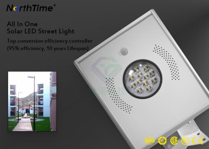 Monocrystalline Silicon All In One Integrated Solar Street Light With 5 Years Warranty