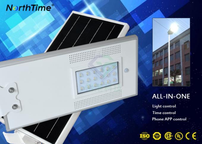 1900LM 18w LED Street Light With Pole Solar Panel 12v 13ah Lithium Battery