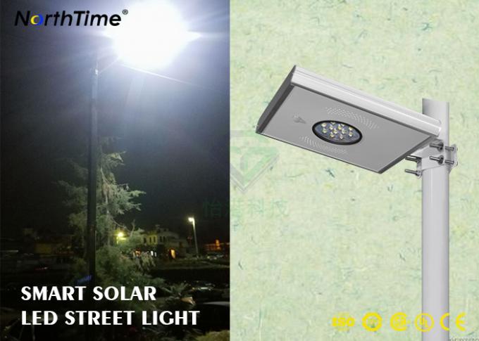 PIR Sensor 12 Watt LED Solar Street Lights 1200 - 1300 Lumen 115LM/W
