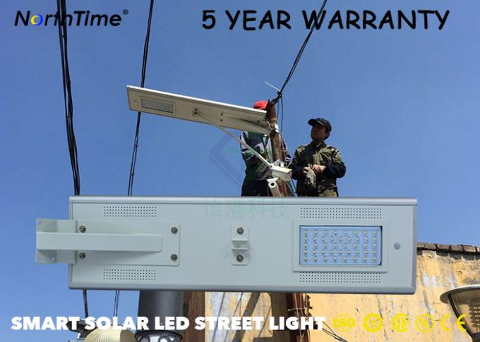 40Watt Integrated Solar Street Light / LED Road Lamp 50000 Hours Lifespan