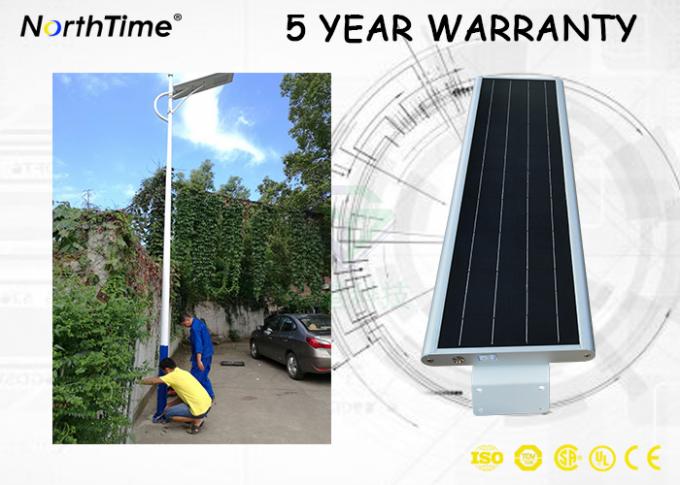4000LM 12V 30Ah Cool White Solar Powered Street Lights With 120° Visual Angle