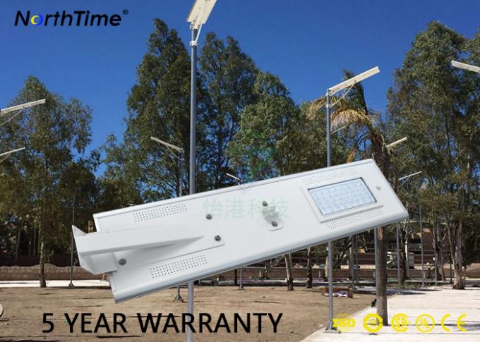 6000K 18 Volt 40W Street Light With Solar Panel Aluminum Alloy Material