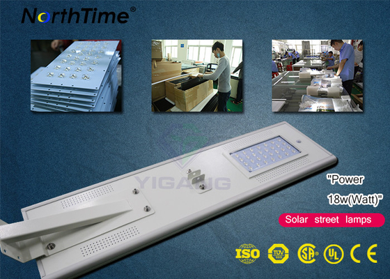 China Bridgelux LED Chips Integrated Solar Street Light 3000-3300 Lumens Aluminum Housing supplier