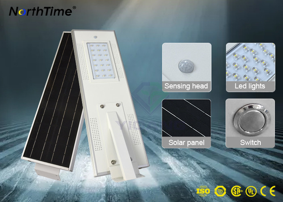China 20 Watt Solar Integrated Street Light Phone APP Infrared Motion Sensor MPPT Controller supplier