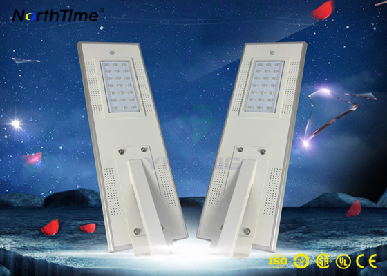 China Aluminum Alloy All In One Solar Powered Outdoor Lights Auto ON / OFF with Li Fe Battery supplier