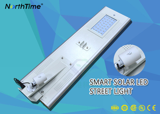 China 2018 New Design Smart Control 65W Panel 30W LED Solar Street Lights With Wifi Camera supplier