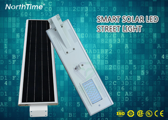 China High Lumens Automatic On / Off All-in-One LED Solar Street Lights 6M Height 30W 26AH supplier