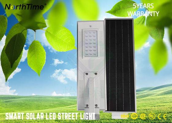 China Energy Saving Solar Powered LED Street Lights 25 Watt 85CRI 25M Height supplier