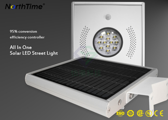 China Cool White Aluminium Alloy Integrated Solar Street Light / Solar Road Lamp supplier