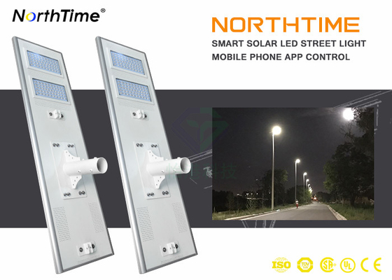 China 90W IP65 Solar LED Street Light with Phone App Control System distributor