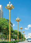 Flower Led Pole Lights Outdoor Fixtures Aluminium 30-200W 100-240V