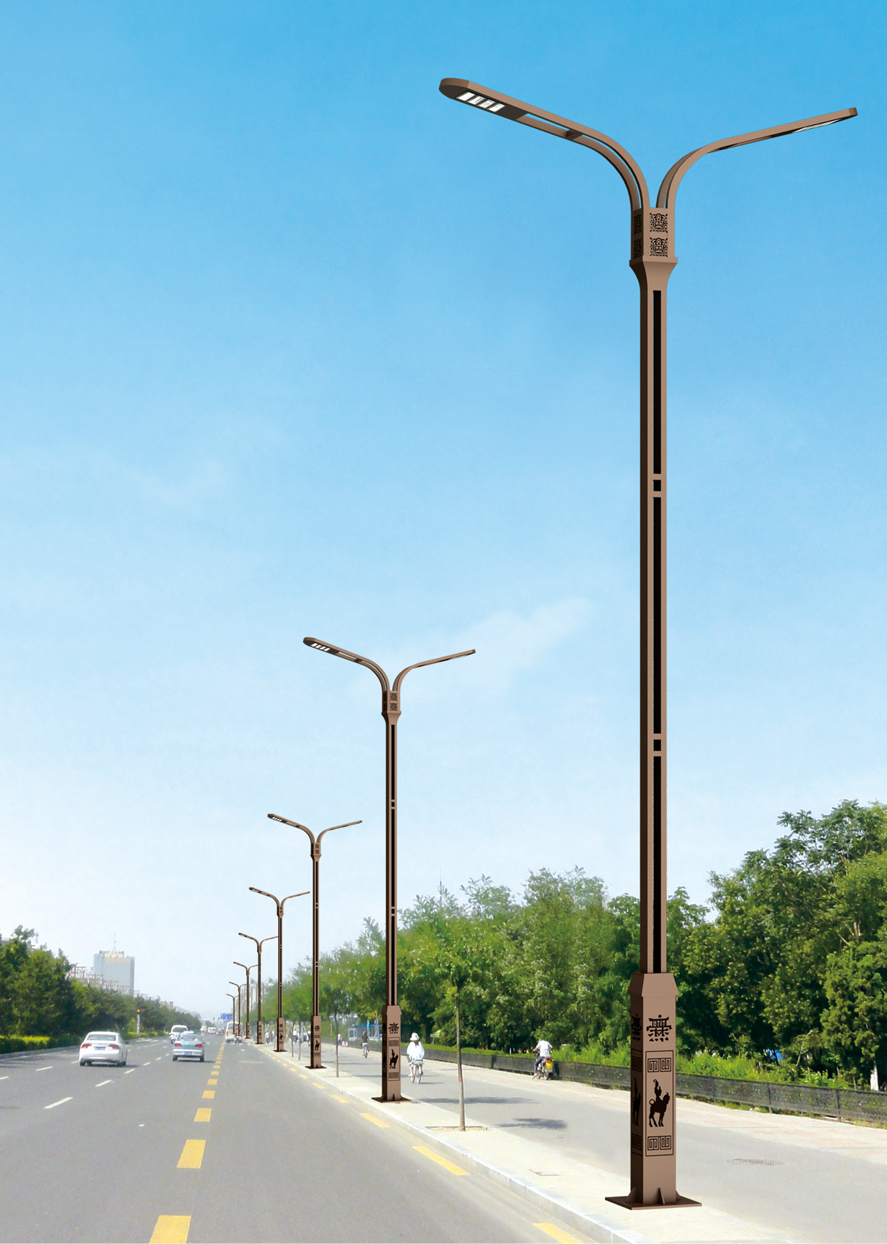 160lm/W Waterproof LED Street Light All In One Led Street Light 150w
