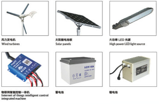 JMGD Band 60w Solar led Street Light With Solar Panels Lithium Battery