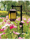 China Solar Lawn Lamps Outside Patio Table Solar Lights Garden Spike Stone Torch die-casting aluminum lamp body